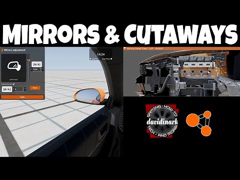BeamNG Drive Tutorial - ADJUSTABLE Mirrors & CUTAWAY Cameras! How to play beamng drive
