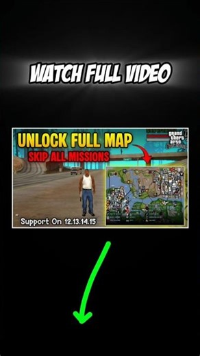 Unlock Full Map 🔥 & Skip All Missions Mod in Gta Sa Android | #shorts #viral #gtasa