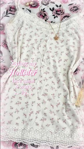 Styling the lace cami from @hollisterco 💖 #pink #hollister #clothing #outfitideas #outfitinspo