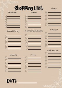 Liste de courses PDF - Etsy France
