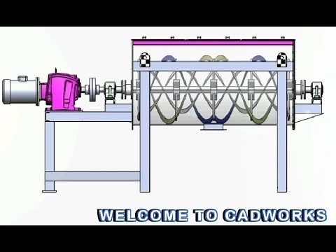 Ribbon Blender Mixer Animation