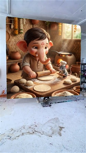 Happy Ganesh Chaturthi Drawing Photo 🌺🥰 Ganesh Ji Painting ❤️ #shorts #ganeshchaturthi #viralvideo