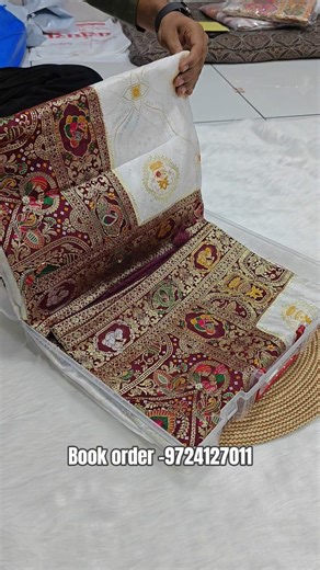 A very beautiful pura satin silk white and maroon colour sarees #bollywood#new#trending#song#love