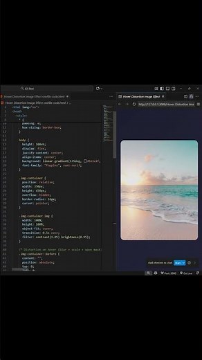 🌀 Hover Distortion Image Effect | CSS Blend + Animation Trick 💫
