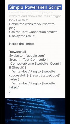 Simple Powershell Script to Check Website Connection and Print the Result