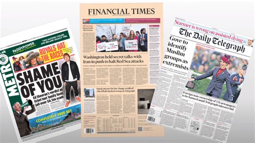 Press Preview: Thursday's front pages