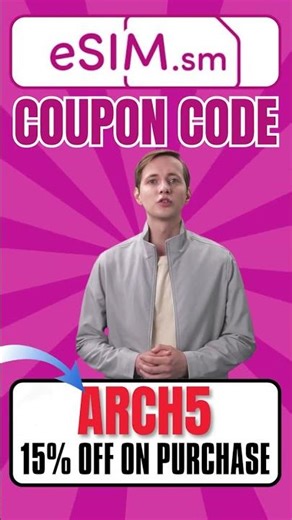 Esim Coupon Code : (ARCH5) Unlock 15% Discount on Every Purchase You Make