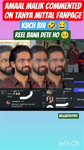 Amaal Malik Commented Kuchi Bhi 🤣 #amaalmalik #bb19 #gauravkhanna #farhanabhatt #amanya #TanyaMittal