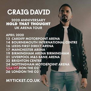 94K views · 140 reactions | Jheeeeze  Can't wait for my 'Hold That Thought' tour next year  The first show at The O2 is sold out  and the second one selling fast  Who's coming? ✨ | Craig David | Facebook