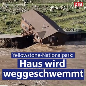 129K views · 1.5K reactions | Haus schwimmt davon: Im Yellowstone-Nationalpark in den USA gibt es heftige Überschwemmungen. Dieses Haus wurde von den Wassermassen mitgerissen: | Zeit im Bild | Facebook