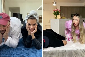 Challenge sees people get on all fours and pull elbows away - & men FACEPLANT