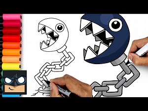 How To Draw Chain Chomp | SUPER MARIO - Videos For Kids