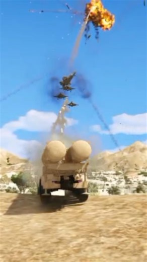 US Advanced missiles System Hit Irani combat jet typically#shorts#shortsfeed#gta