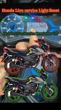 Honda livo service light reset | Honda livo service reminder off