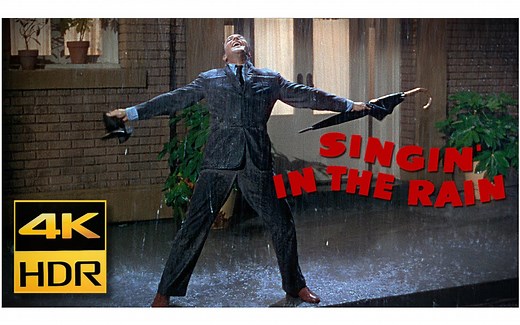 经典雨中曲Singin' In The Rain Scene 4K HDR - Gene Kelly