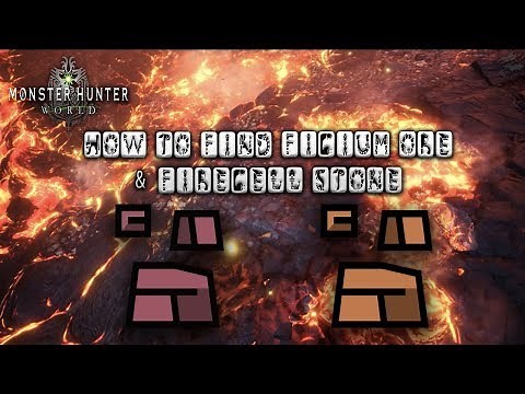 How to find Fucium Ore and Firecell Stone | Monster Hunter World | Elder's Recess