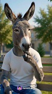 🐴 Eshak ham zerikmaydi 😂🔥Bu hali boshlanishi… 😈Haromi.ai’da har kuni yangi AI videolar