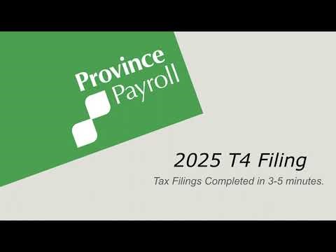 Create and File your T4's with Province Payroll