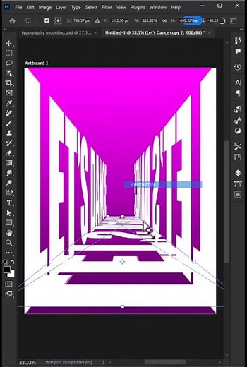 Cinematic 3D Typography Behind Model | Photoshop Tutorial