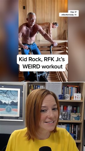 MY EYES! RFK Jr. working out shirtless in jeans with Kid Rock cannot be unseen! | The Briefing with Jen Psaki