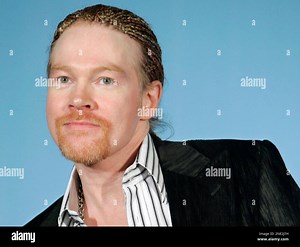 FILE - In this Aug. 31, 2006 file photo, Guns N' Roses front man Axl Rose poses backstage at the 2006 MTV Video Music Awards in New York. (AP Photo/Stephen Chernin, File Stock Photo - Alamy
