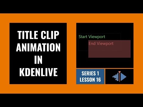 Title Clip Animation in Kdenlive | Kdenlive beginner tutorial