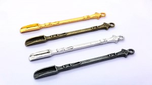 12Pcs Mini Shovel Spoons, 3.23" Small Metal Scoops for Powder, Spices, Coffee, Sugar, Tiny Measuring Spoons in 4 Colors for Jars, DIY Crafts, Keychains, Home, Kitchen, and Decorative Use