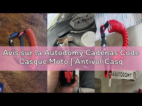 Avis sur la Autodomy Cadenas Code Casque Moto | Antivol Casque Moto avec Câble Antivol Vélo 150cm +