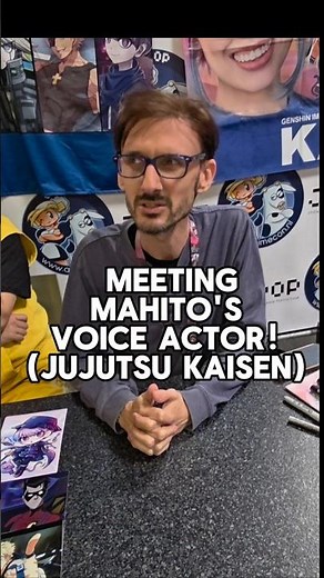 I met Mahito's Voice Actor (Jujutsu Kaisen) aka Lucien Dodge! I DEFINITELY didn't annoy him