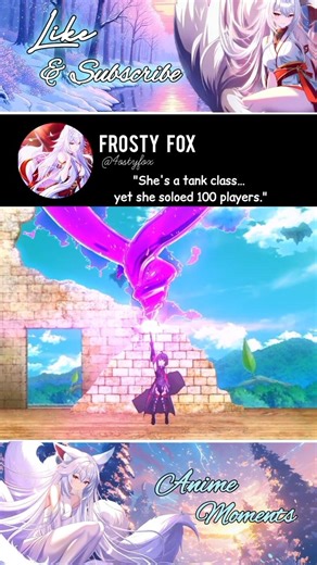 "She's a tank class… yet she soloed 100 players." #anime #animeshorts #shorts