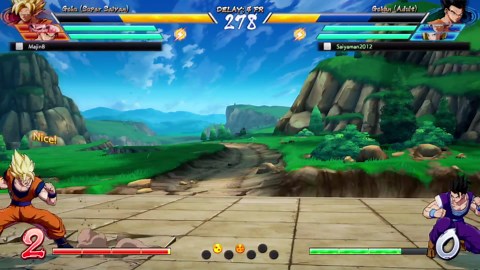 Dragon Ball FighterZ online matches VS MajinB