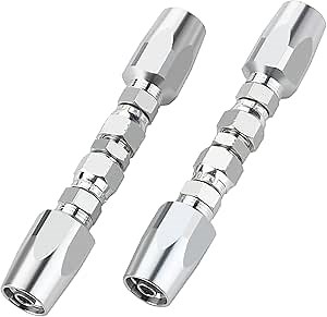 2PCS 3/8'' Reusable Hydraulic Fittings, Size #06 Single Wire Hydraulic Hose Repair Kit