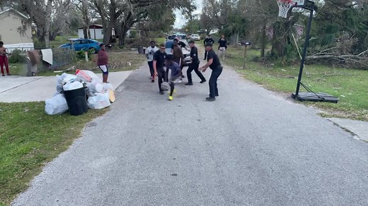 Today in DeSoto County, a group of Florida Highway Patrol Troopers took a short but competitive break from relief efforts. 🫶🏀 Hundreds of troopers continue to work around the clock to support communities recovering from Hurricane Ian. | Florida Department of Highway Safety and Motor Vehicles