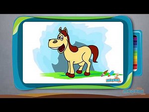 How to Draw a Horse - Step By Step Drawing for Kids | Educational Videos by Mocomi
