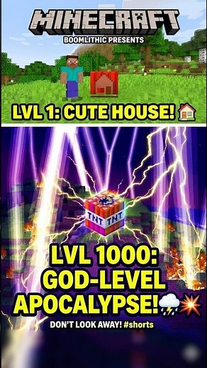 Minecraft: LEVEL 1 TNT vs LEVEL 1000 TNT! 😱⚡