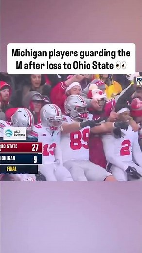 Michigan players won't leave the field after Ohio State loss 😤 #michigan #cfb #rivalry