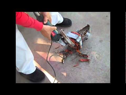 Removing copper from a washing machine motor