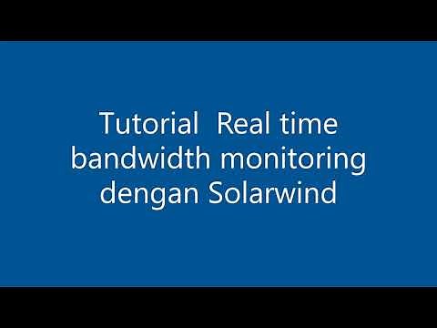 Tutorial Real time bandwidth monitoring dengan Solarwind