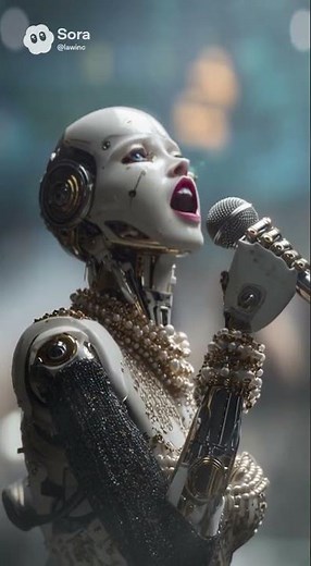 “AI Robot Sings Like a Human | Sora Unreal Realism 🤖🎵”