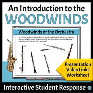 Musical Instrument Families Elementary Music Lesson and Worksheet - Woodwinds