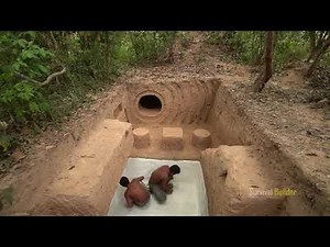 建物美しい秘密の地下家の別荘とプール