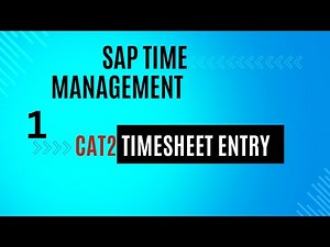 Time Sheet Management | How to Entry Time Sheet in SAP | and Check Leave | CAT2 and PT50
