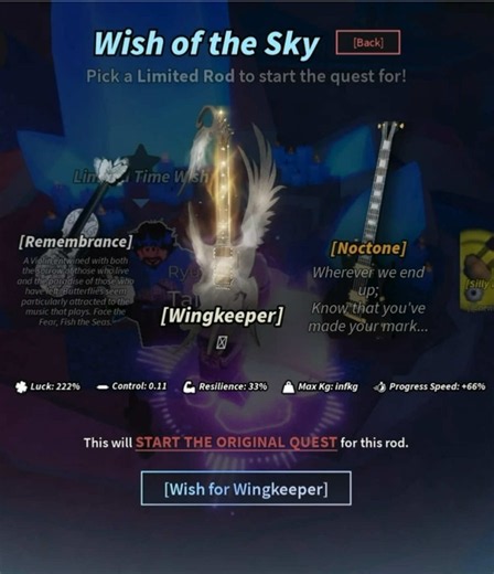 How to Use Wish of the Sky to Get a Limited Rod in Roblox Fisch