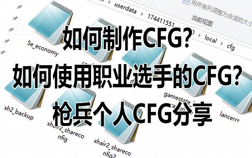 如何制作CFG？如何使用职业选手的CFG？枪兵个人CFG分享【CSGO教学】