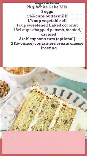 Italian Cream Cake-Recipe