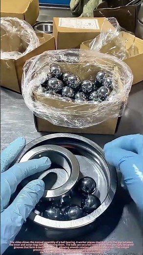 Manually Assembling a Ball Bearing by Hand
