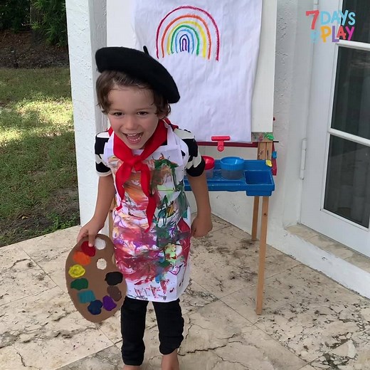 🧑‍🎨 DIY ARTIST COSTUME // Here’s a fun and simple way to make your own Halloween Costume this year! 🎨 I love that the costume can be uniquely handmade by the little artists themselves! 😍 Of course, this one definitely works for all ages (grown ups included!)! 🙌 Watch the video 📹 to see the process in action and read on below 👇for all the materials we used! - WHAT YOU’LL NEED (aff) • TulipColorCrafts https://geni.us/AnBRzq • Kid-Sized Apron: https://geni.us/EDf7k • Brush Tools (optional!)