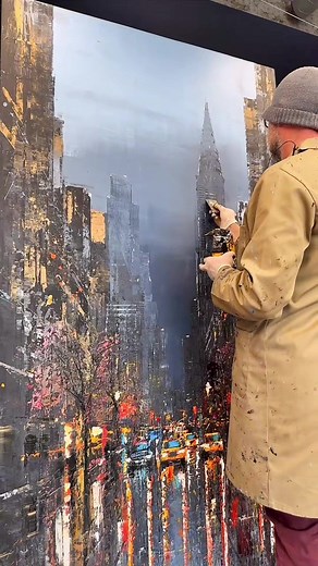 Cityscape Oil Painting of New York by Paul Kenton