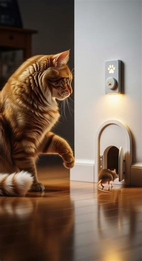 Mouse’s tiny bedroom 😂 See how cozy it gets #cat #cute #pets