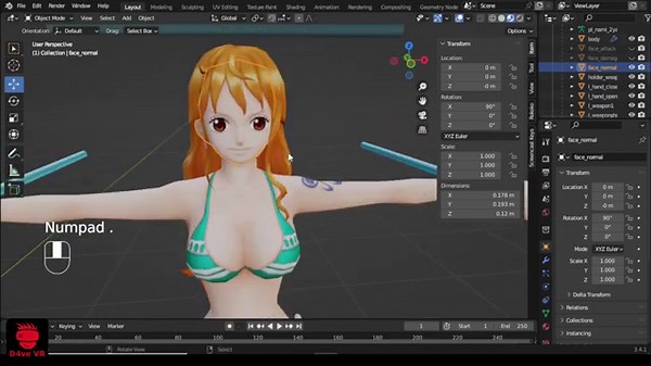 How to Download free 3D Models of Anime or Game Characters and Import Them into Blender